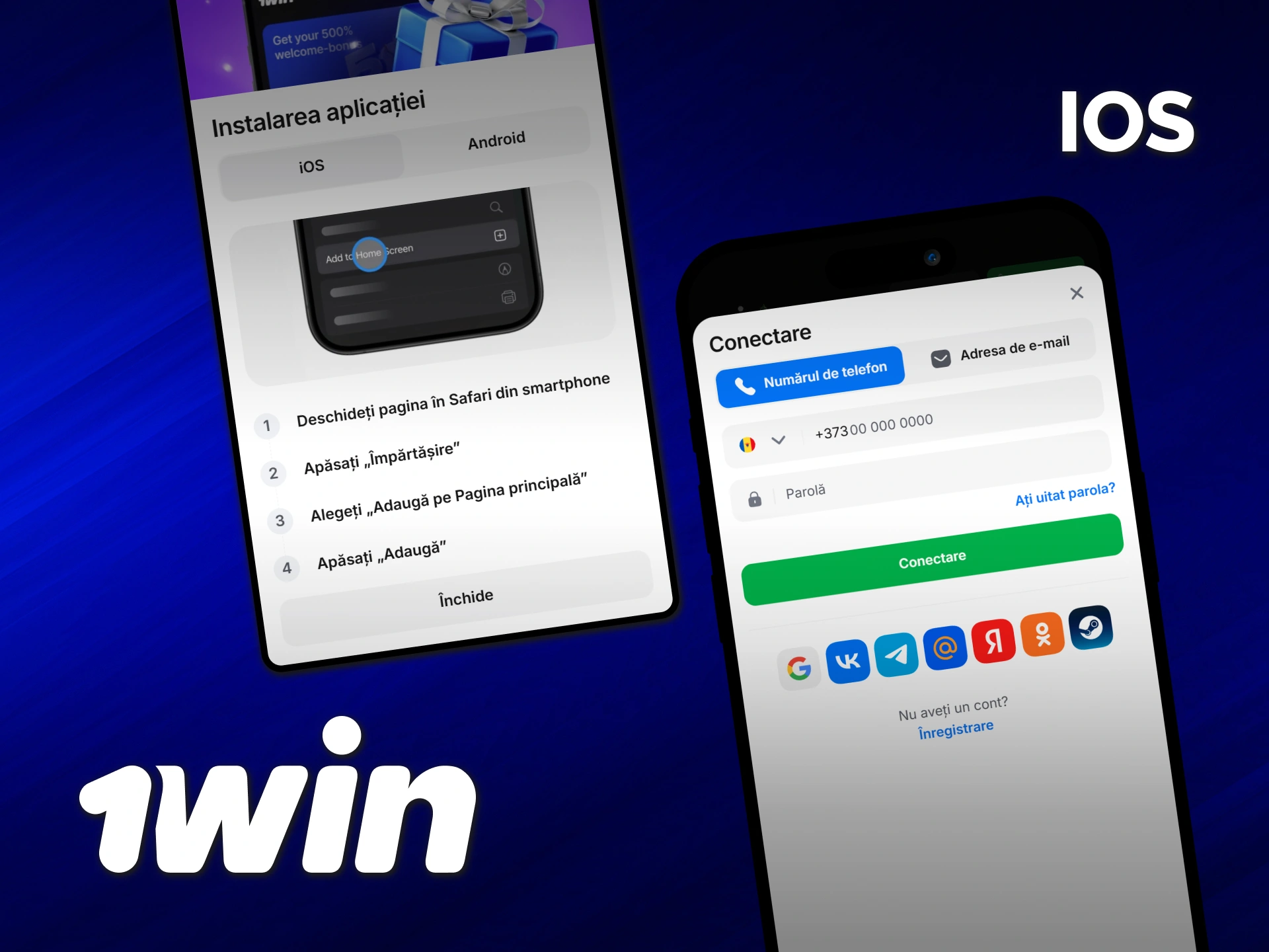 Obține aplicația 1win pentru dispozitivele iOS și pariază direct de pe iPhone.