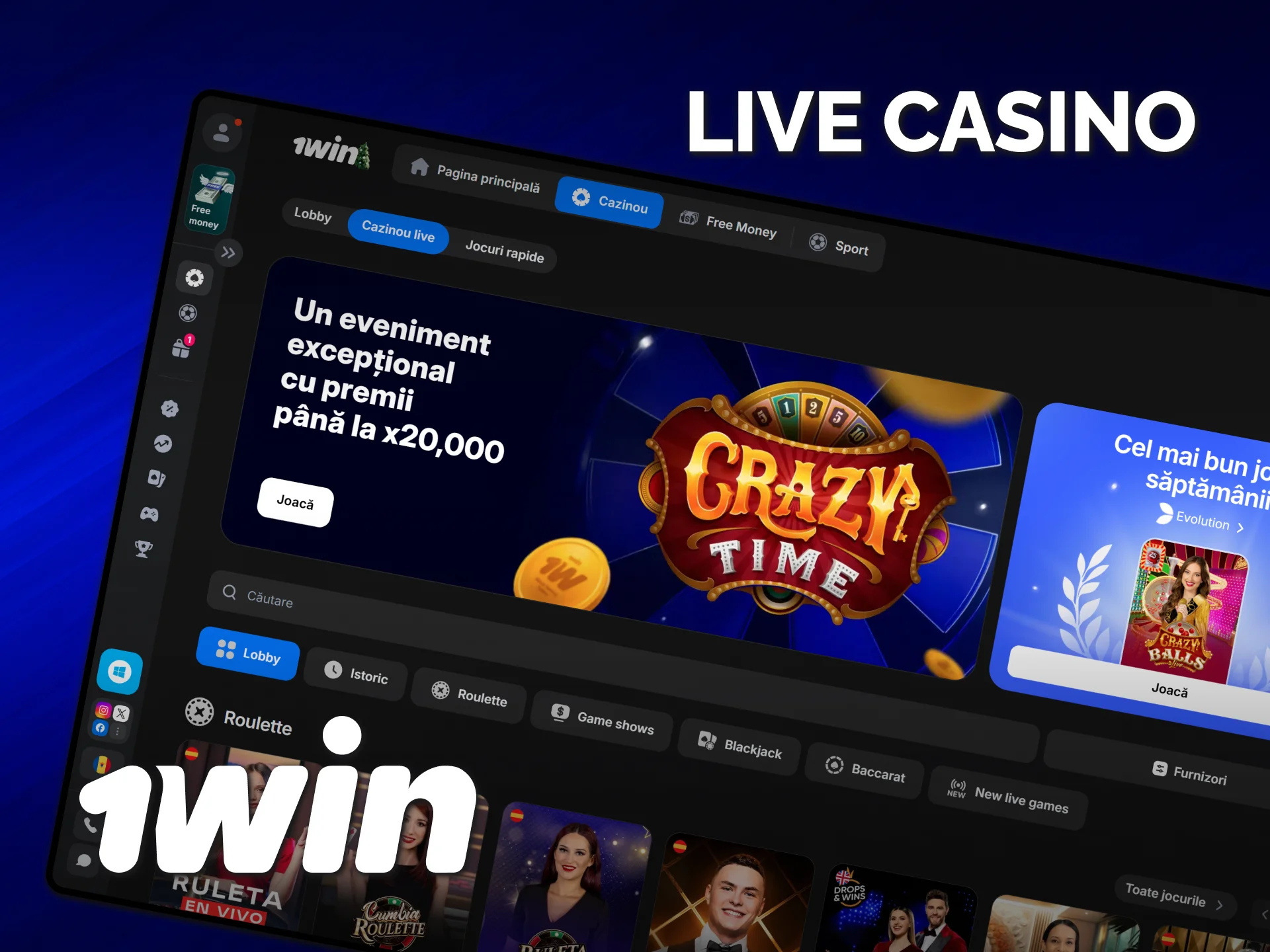 Joacă cu dealeri reali la 1win Live Casino pentru o experiență autentică.