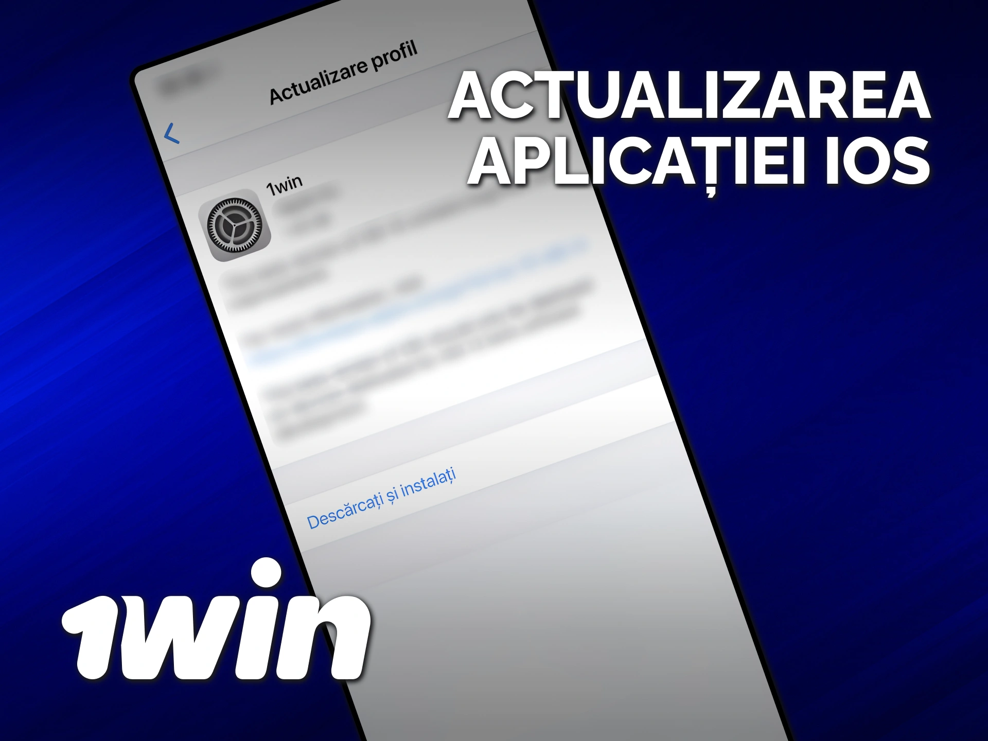 Finalizează procesul de actualizare pe iOS pentru aplicația 1win în siguranță.