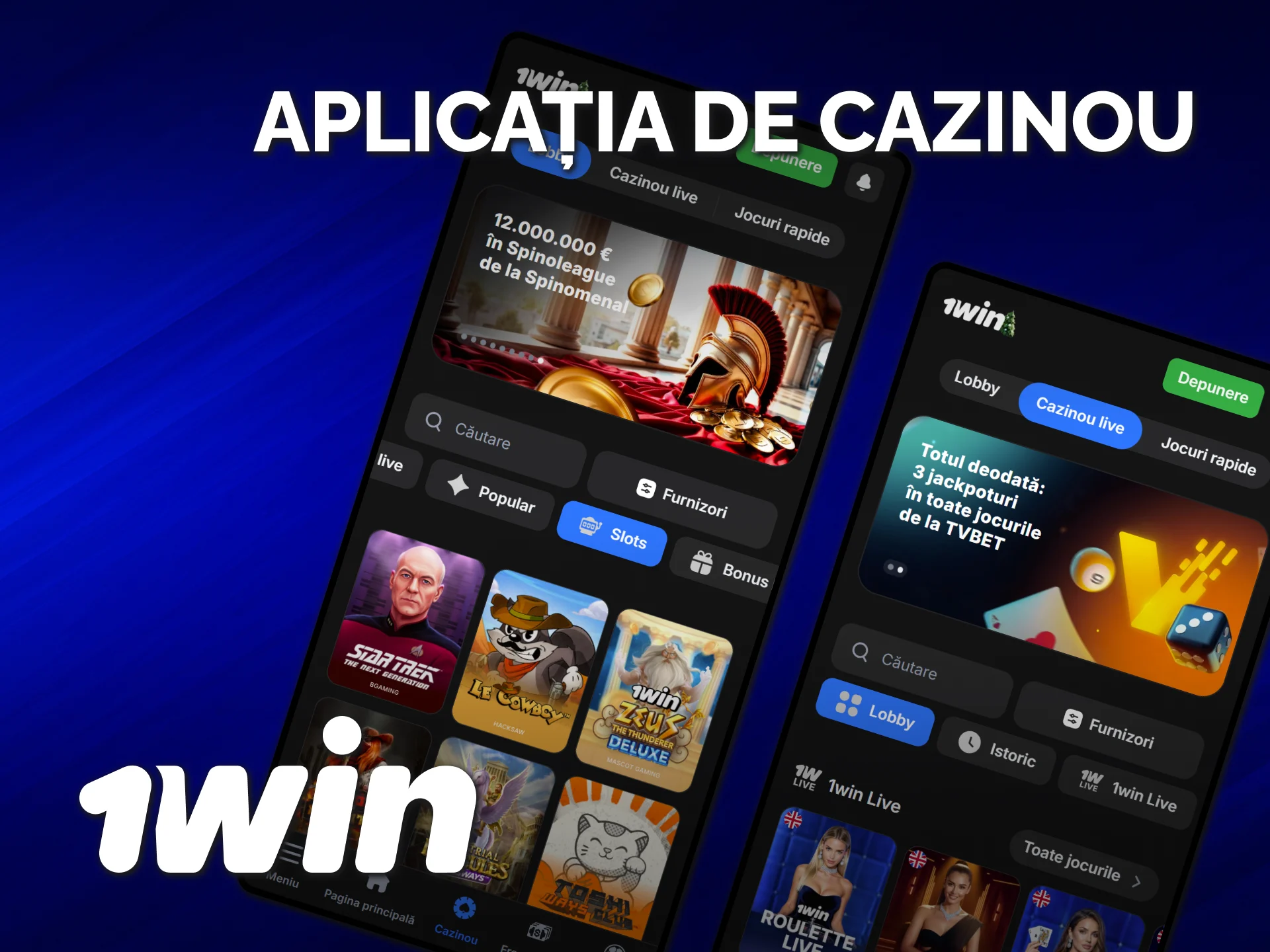 Deschide aplicația de cazinou 1win și bucură-te de sloturile tale preferate.
