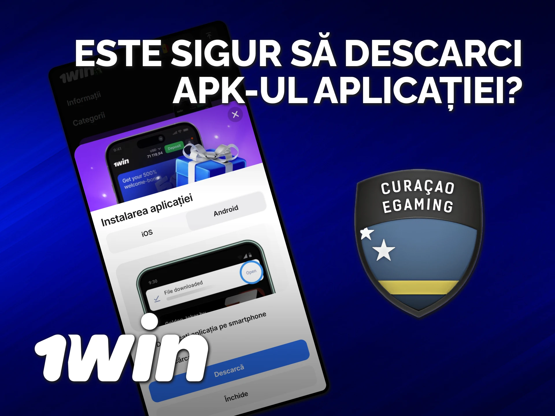 Descarcă APK-ul aplicației 1win de pe site-ul oficial pentru securitate garantată.