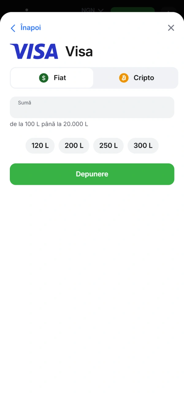 Completați soldul pentru a solicita bonusul 1win după prima depunere.