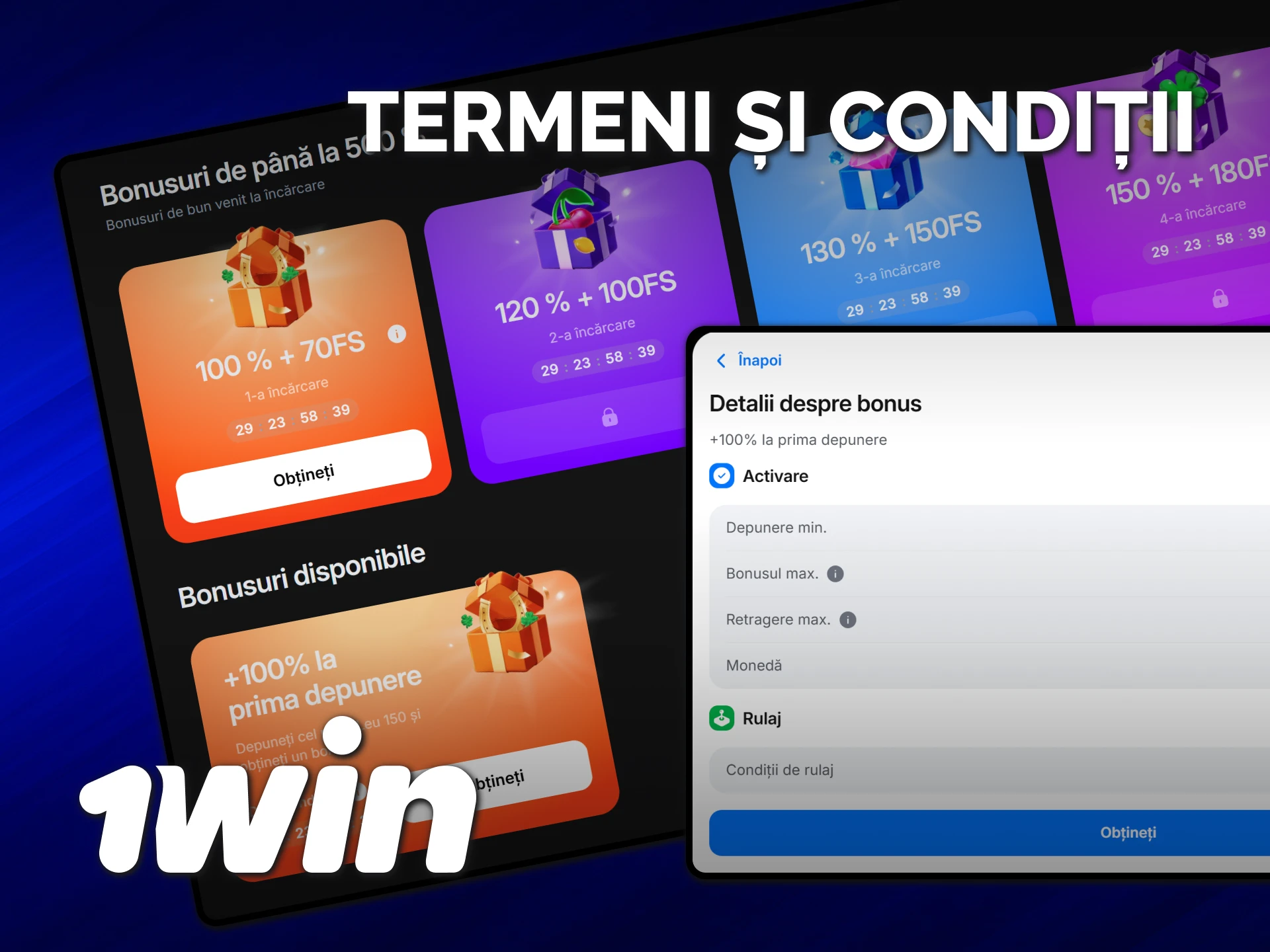 Analizează acești termeni și condiții pentru folosirea bonusurilor de bun venit 1win.