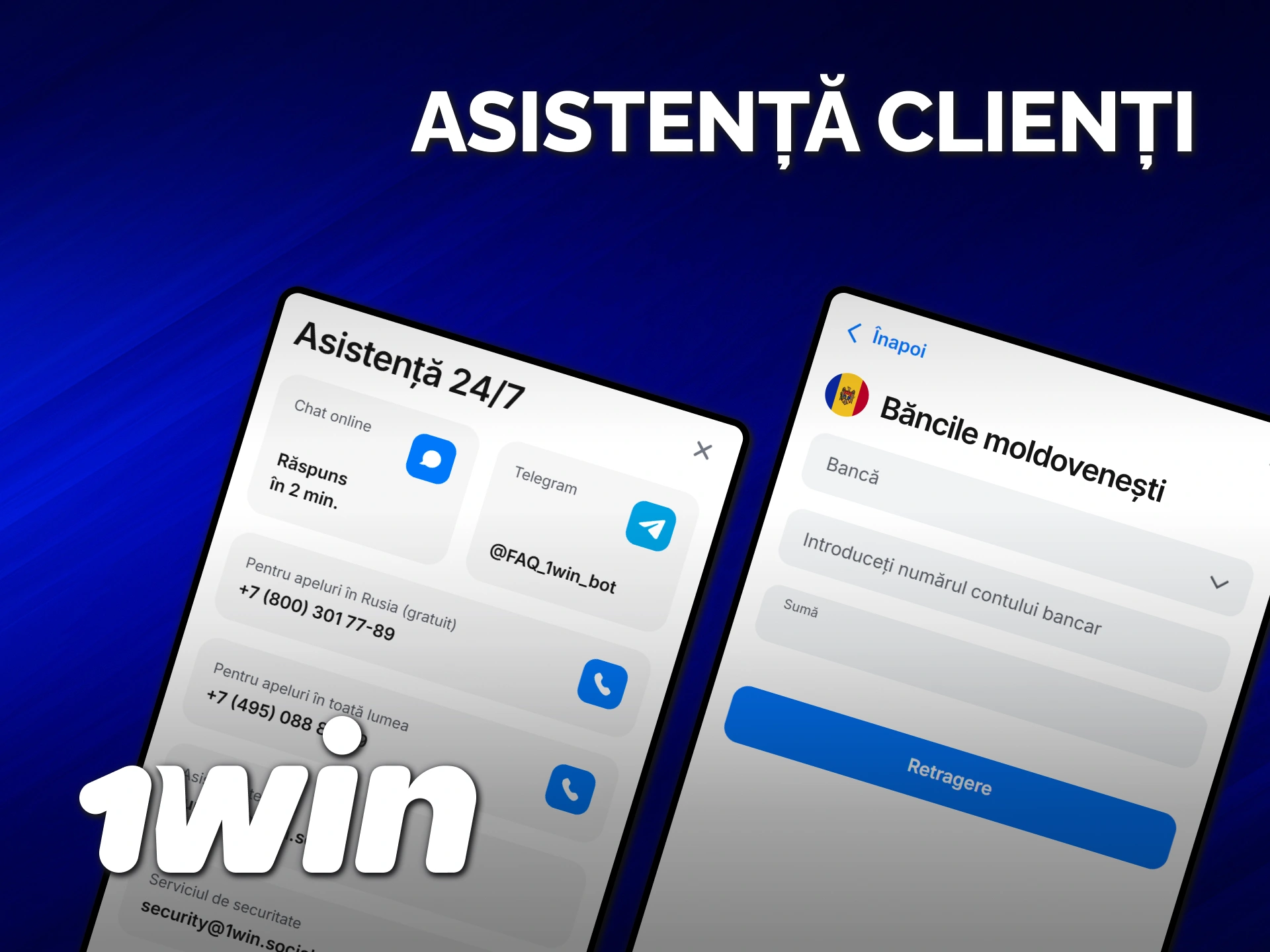 Contactează echipa 1win Moldova pentru ajutor privind orice retragere de fonduri.
