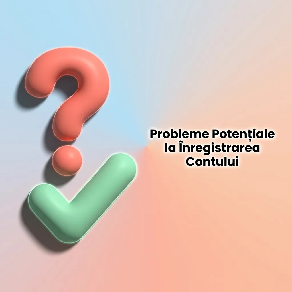 Troubleshooting guide showing common account registration problems with solutions for code delivery, duplicate accounts, and forms